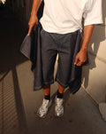 Short en jean drapés